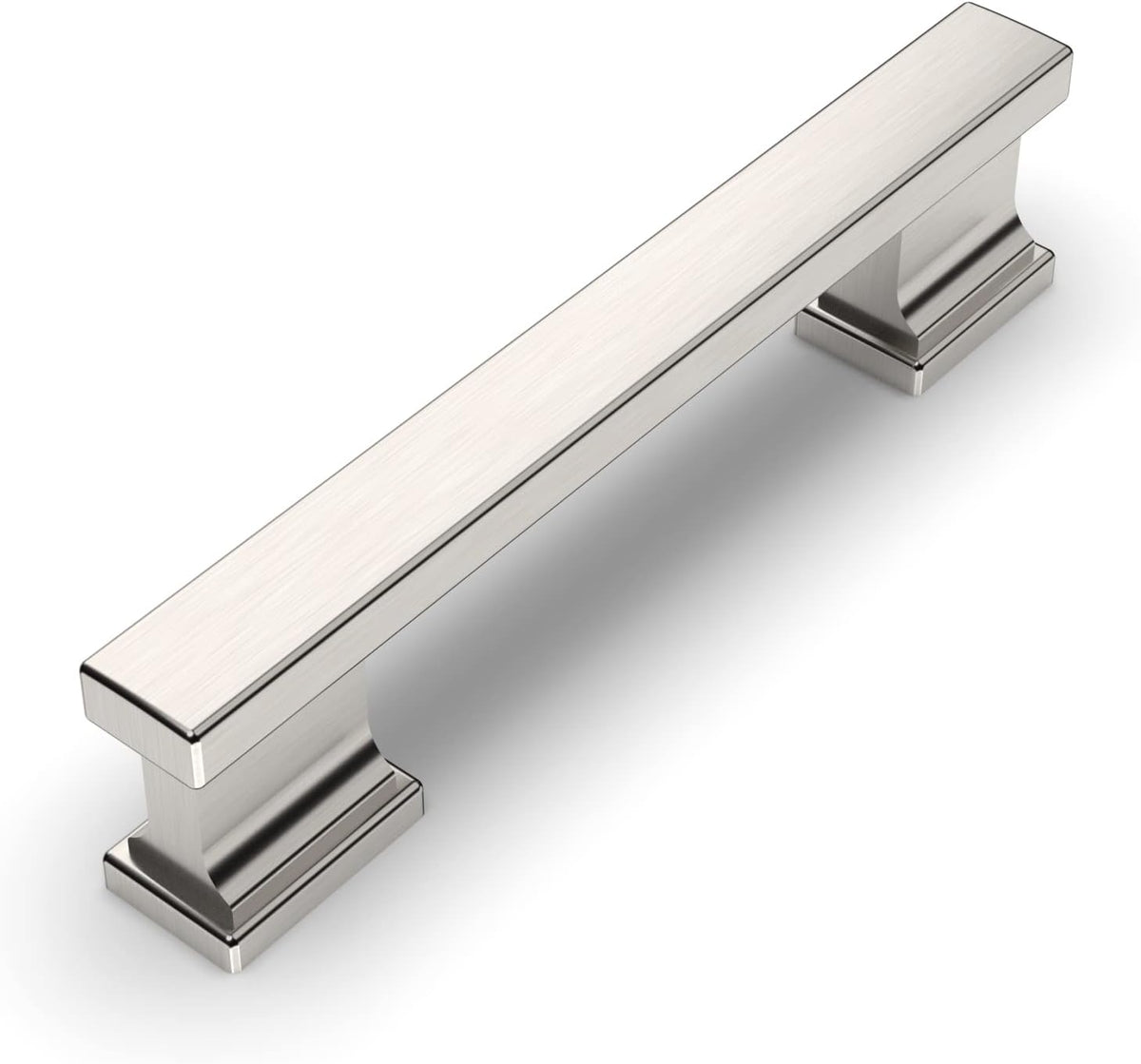 Amerdeco 10 Pack Brushed Satin Nickel Cabinet Pulls 3-3/4 Inch (96mm) Hole Center