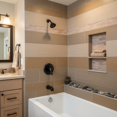 Designers Impressions 651657 Oil Rubbed Bronze Tub / Shower Combo Faucet