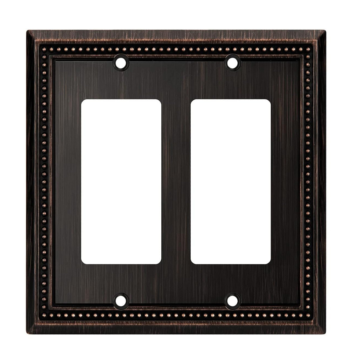 Harmon Aged Bronze Double Decora Decorative Switchplate Cover