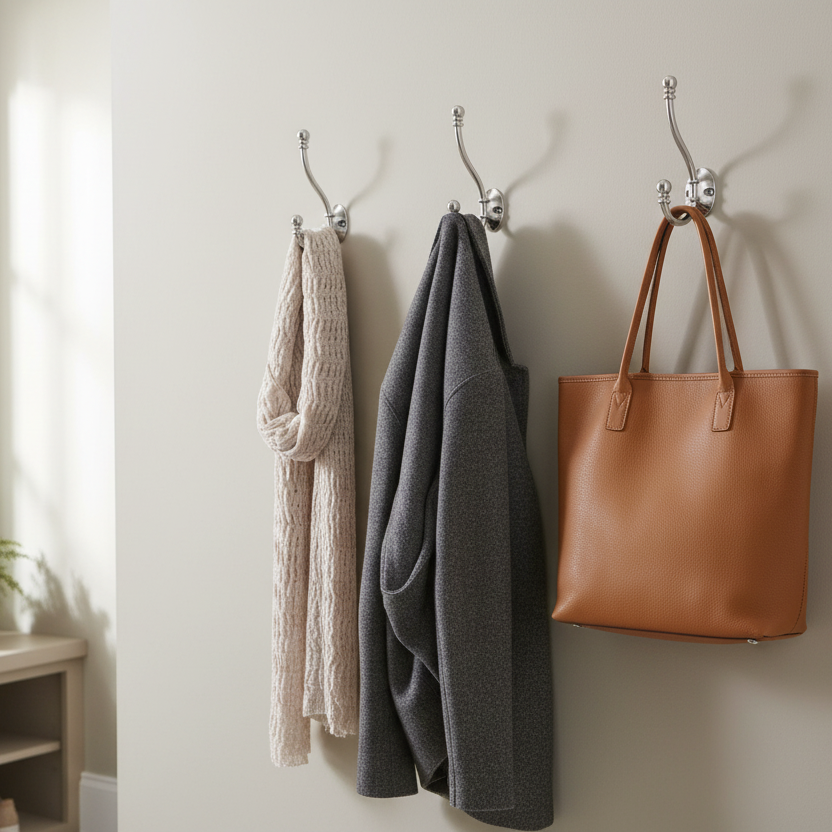 Cosmas 36267SN Satin Nickel Heavy Duty Coat &amp; Hat Hook