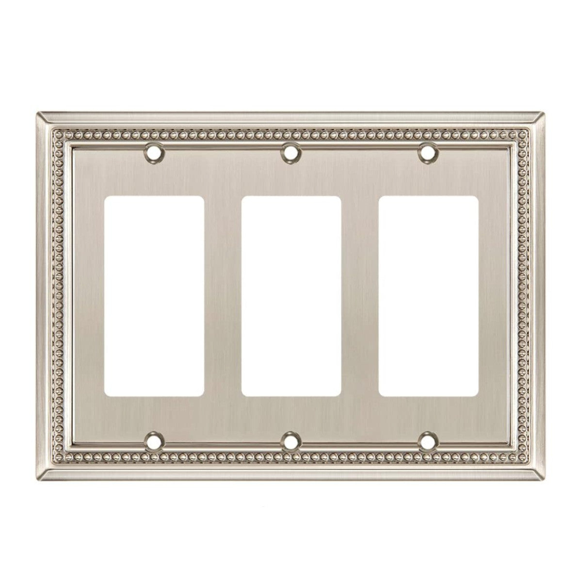 Harmon Satin Nickel Triple Decora Decorative Switchplate Cover