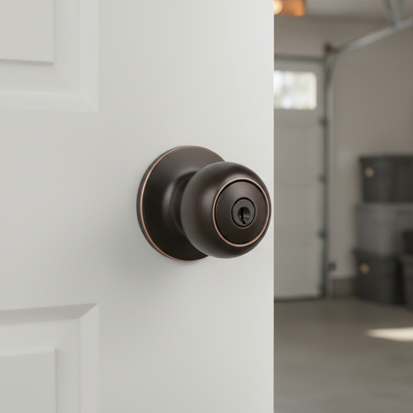 Bedford Keyed Entry Door Knob, Oil Rubbed Bronze