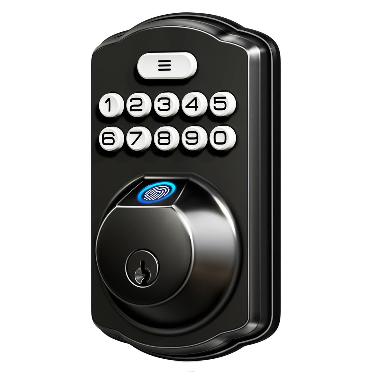 Keyless Entry KS02A Matte Black Fingerprint and Keypad Deadbolt