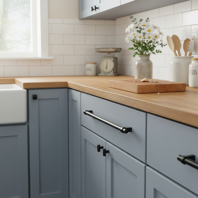 Cosmas 161-224FB Flat Black Euro Style Bar Pull