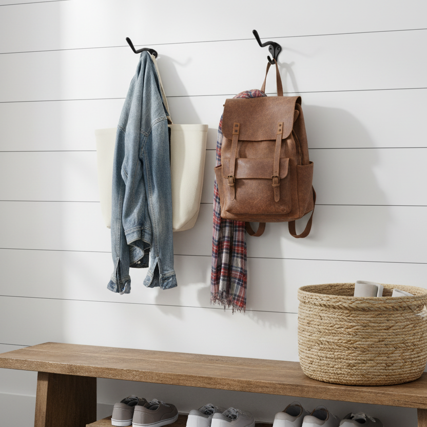 Cosmas 32188FB Flat Black Coat &amp; Hat Hook