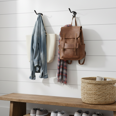 Cosmas 32188FB Flat Black Coat &amp; Hat Hook