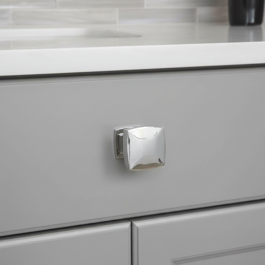 Cosmas 5232CH Polished Chrome Square Contemporary Cabinet Knob