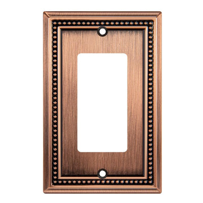 Harmon Antique Copper Single Decora Decorative Switchplate Cover