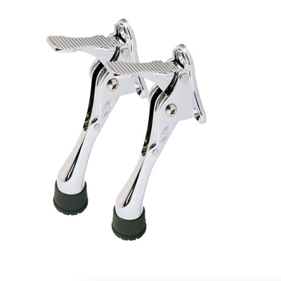 Polished Chrome 4" Kick-down Door Stop and Door Holder