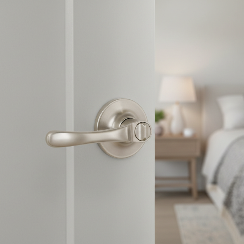 Arlington Privacy Lever Handle, Satin Nickel