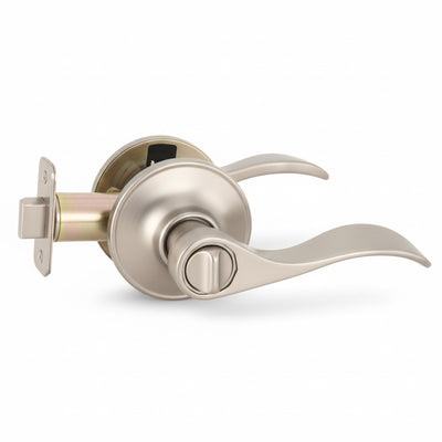 Kingston Privacy Door Lever, Satin Nickel