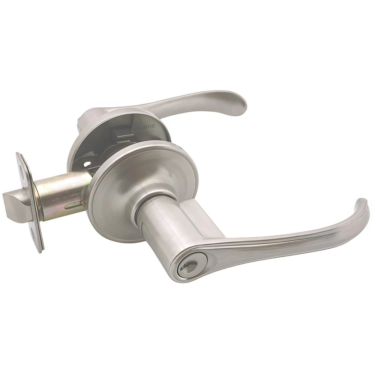 Rochester Entry Door Lever, Satin Nickel