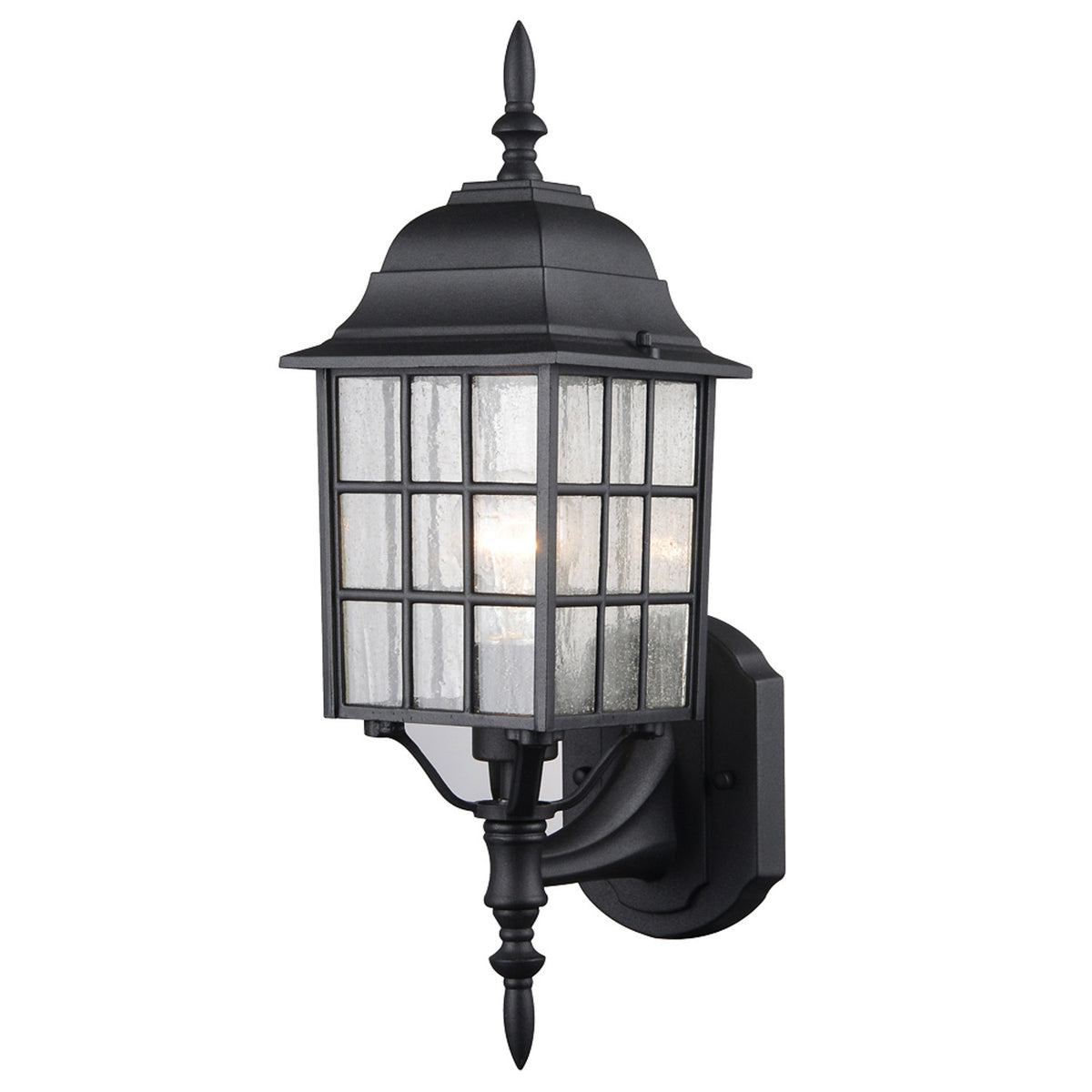 Black Outdoor Patio / Porch Exterior Light Fixture: 22-9449