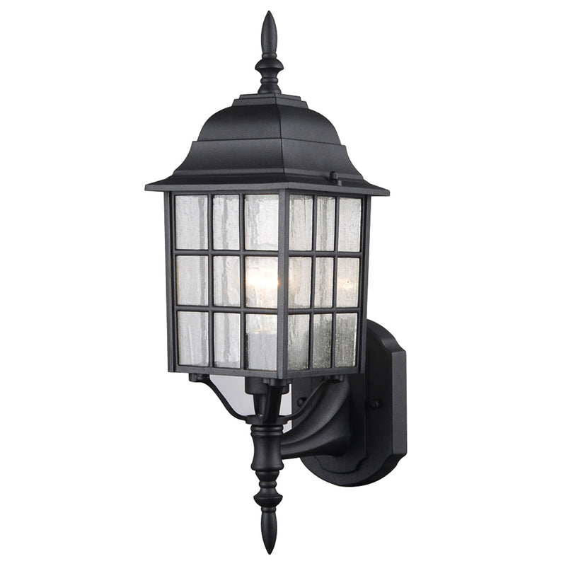 Black Outdoor Patio / Porch Exterior Light Fixture: 22-9449