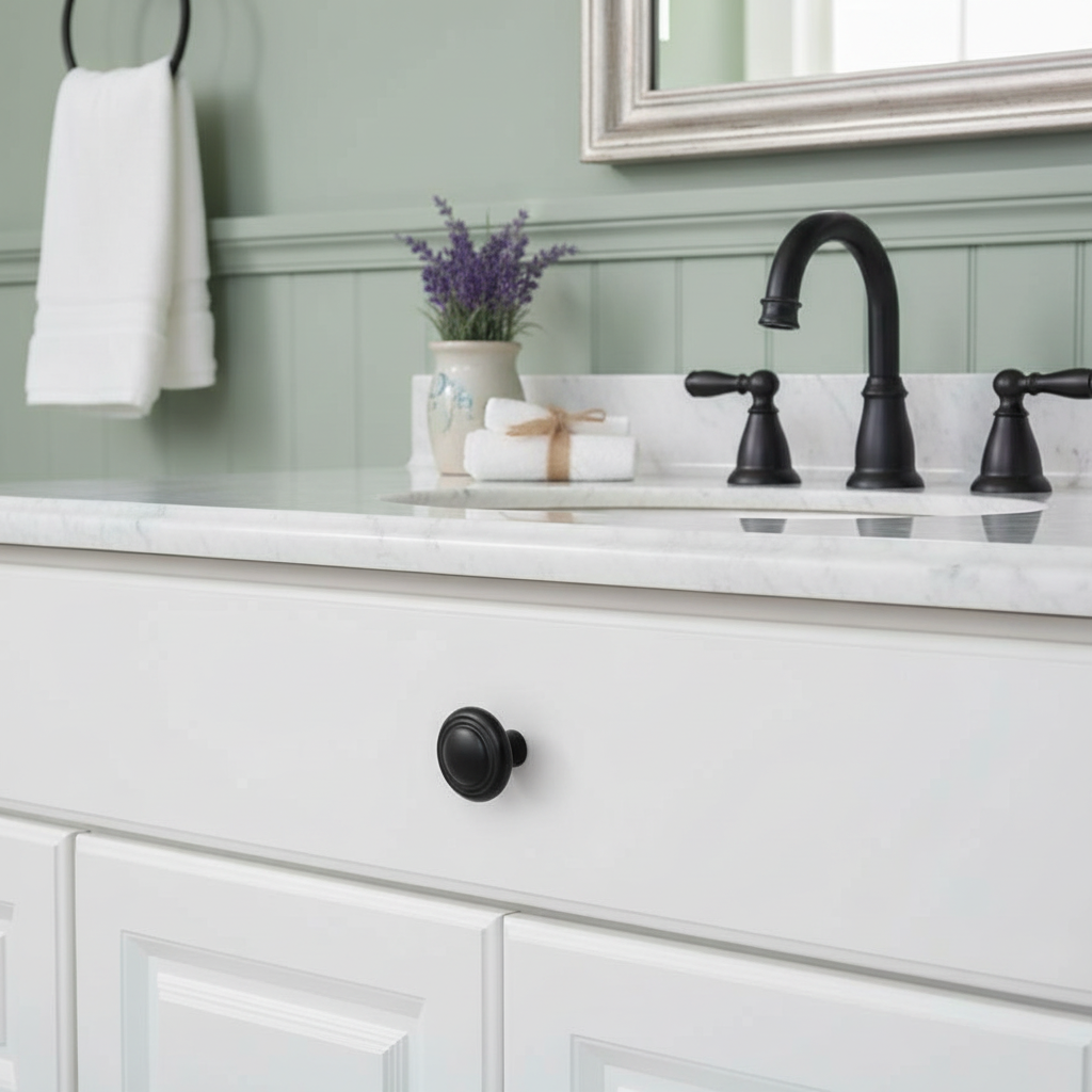 Cosmas 2202FB Flat Black Cabinet Knob