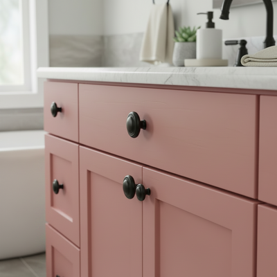 Cosmas 2202FB Flat Black Cabinet Knob