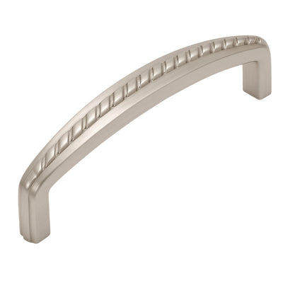 Satin nickel rope cabinet pull, 96 mm center-to-center