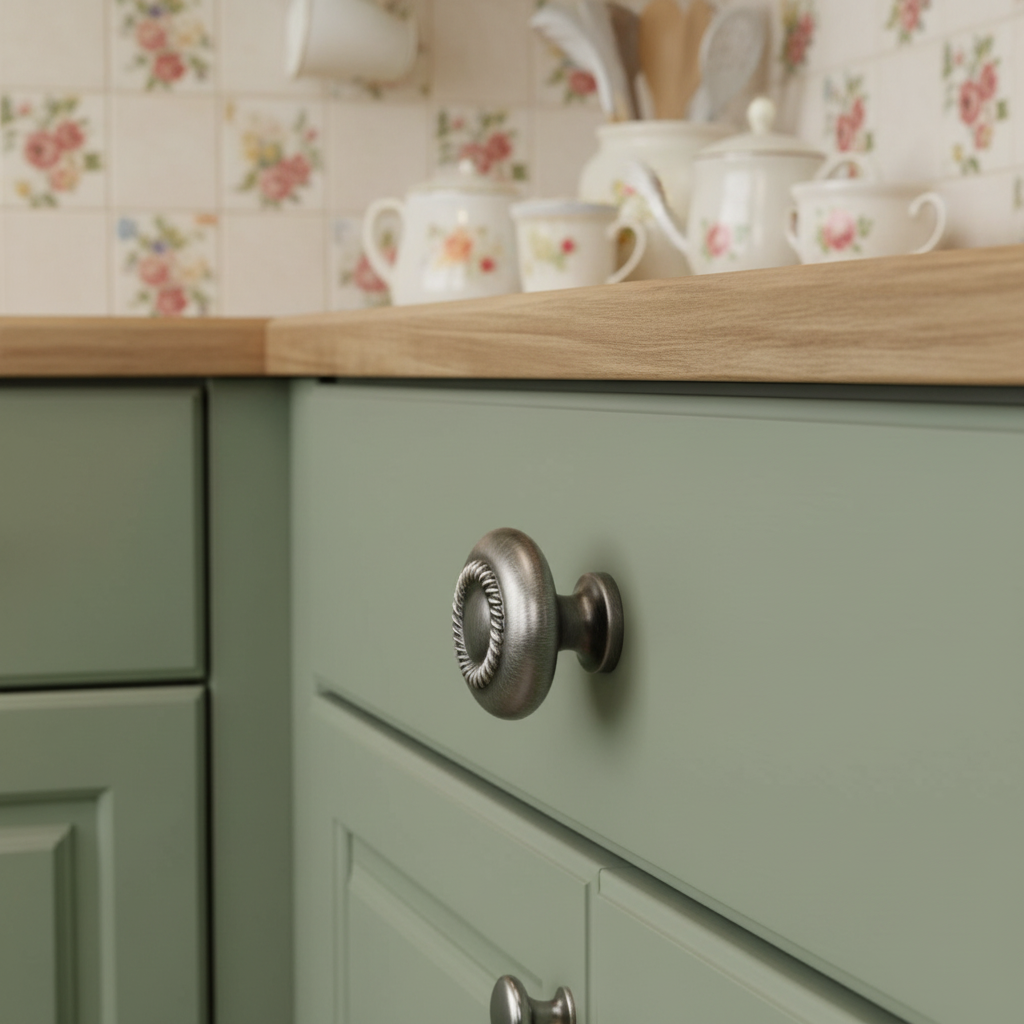 Cosmas 228AS Antique Silver Rope Cabinet Knob | DoorCorner - DoorCorner.com