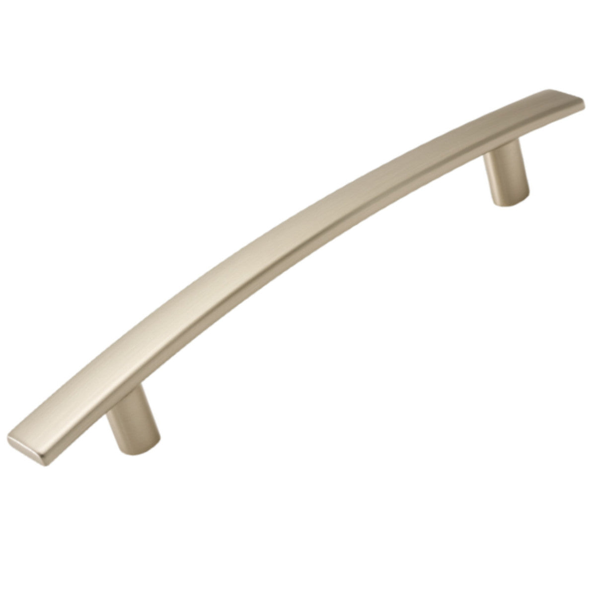 Satin nickel subtle arch appliance pull