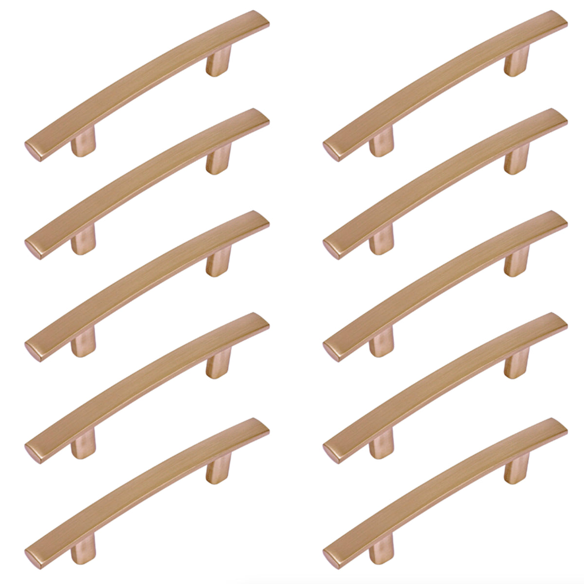 Diversa Gold Champagne 3&quot; (76mm) Subtle Arch Cabinet Pull