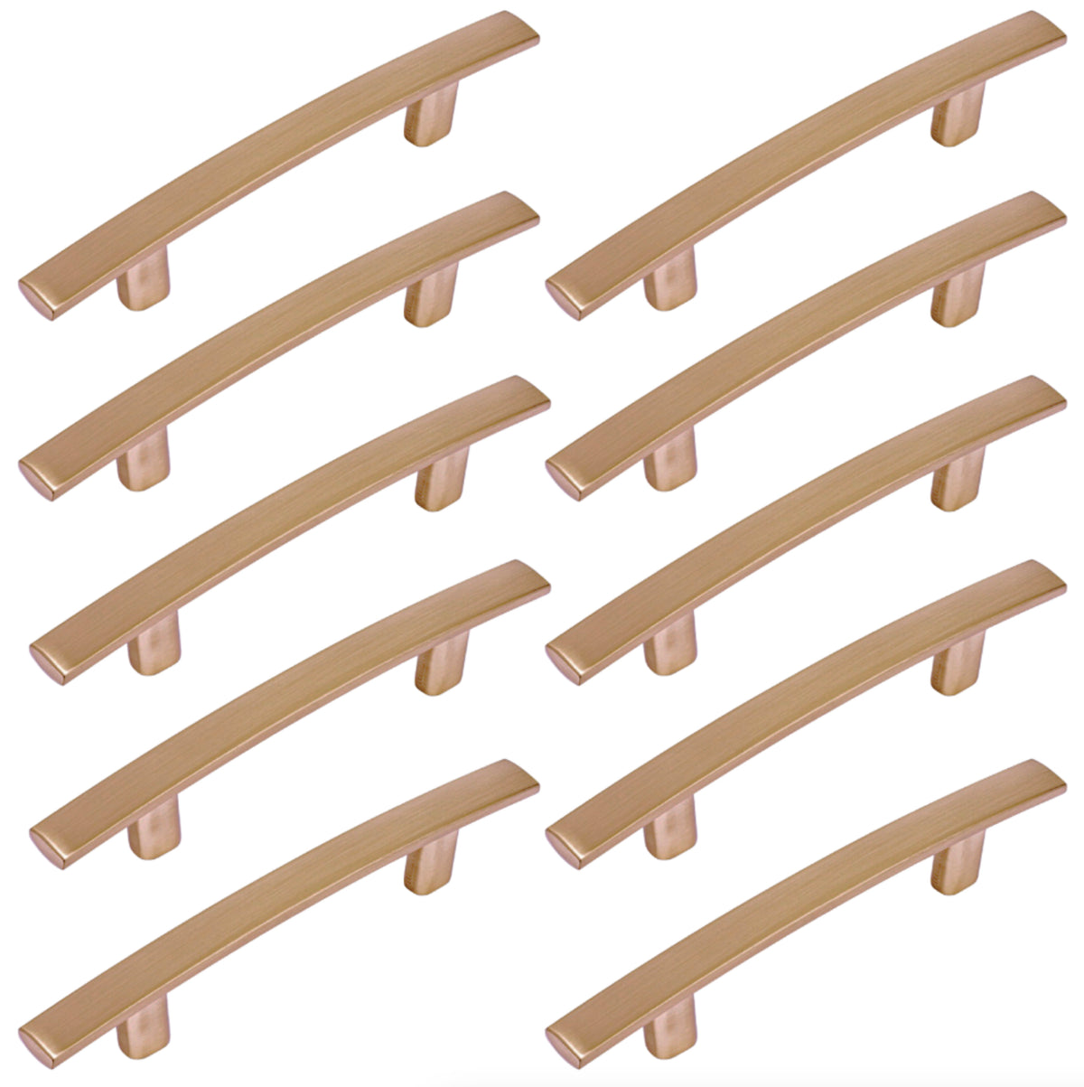 Diversa Gold Champagne 3-3/4&quot; (96mm) Subtle Arch Cabinet Pull