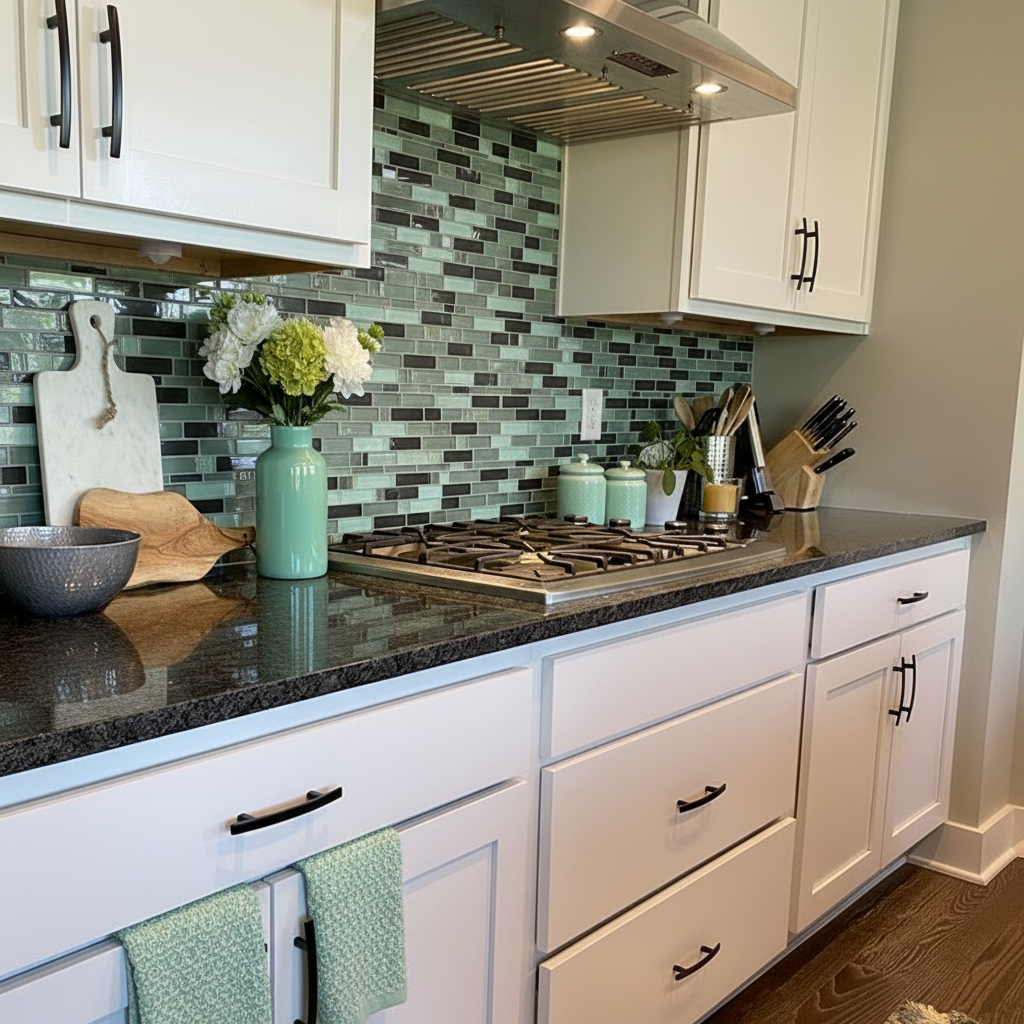 Cosmas 2363-96FB Flat Black Subtle Arch Cabinet Pull