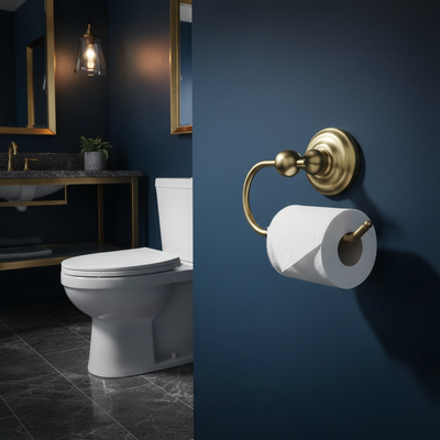 Royal Series Brushed Brass Euro Style Toilet / Tissue Paper Holder