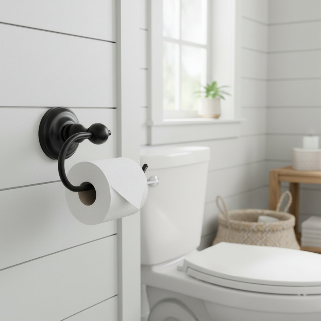 Royal Series Black Euro Style Toilet / Tissue Paper Holder