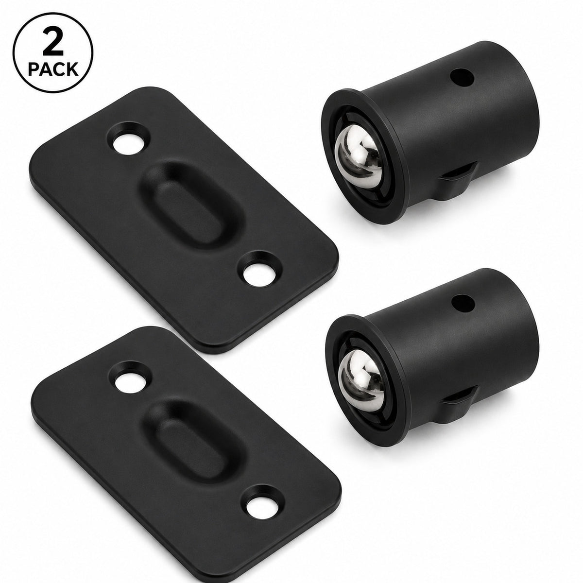 Ball Catch Drive In Strike Plate Radius Matte Black 2 1/4"