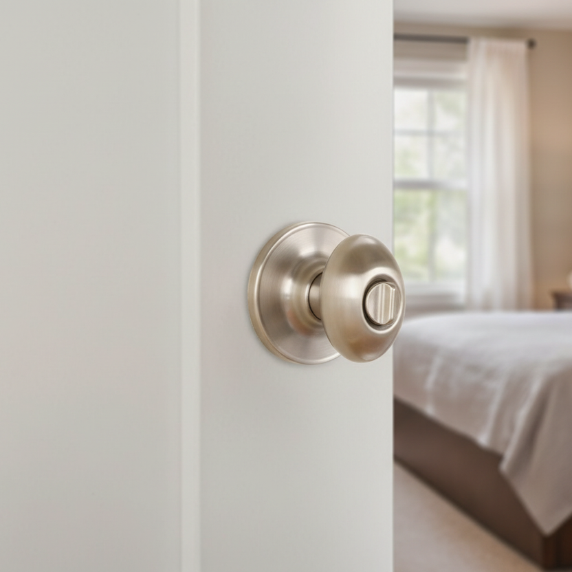 Somerset Privacy Door Knob, Satin Nickel