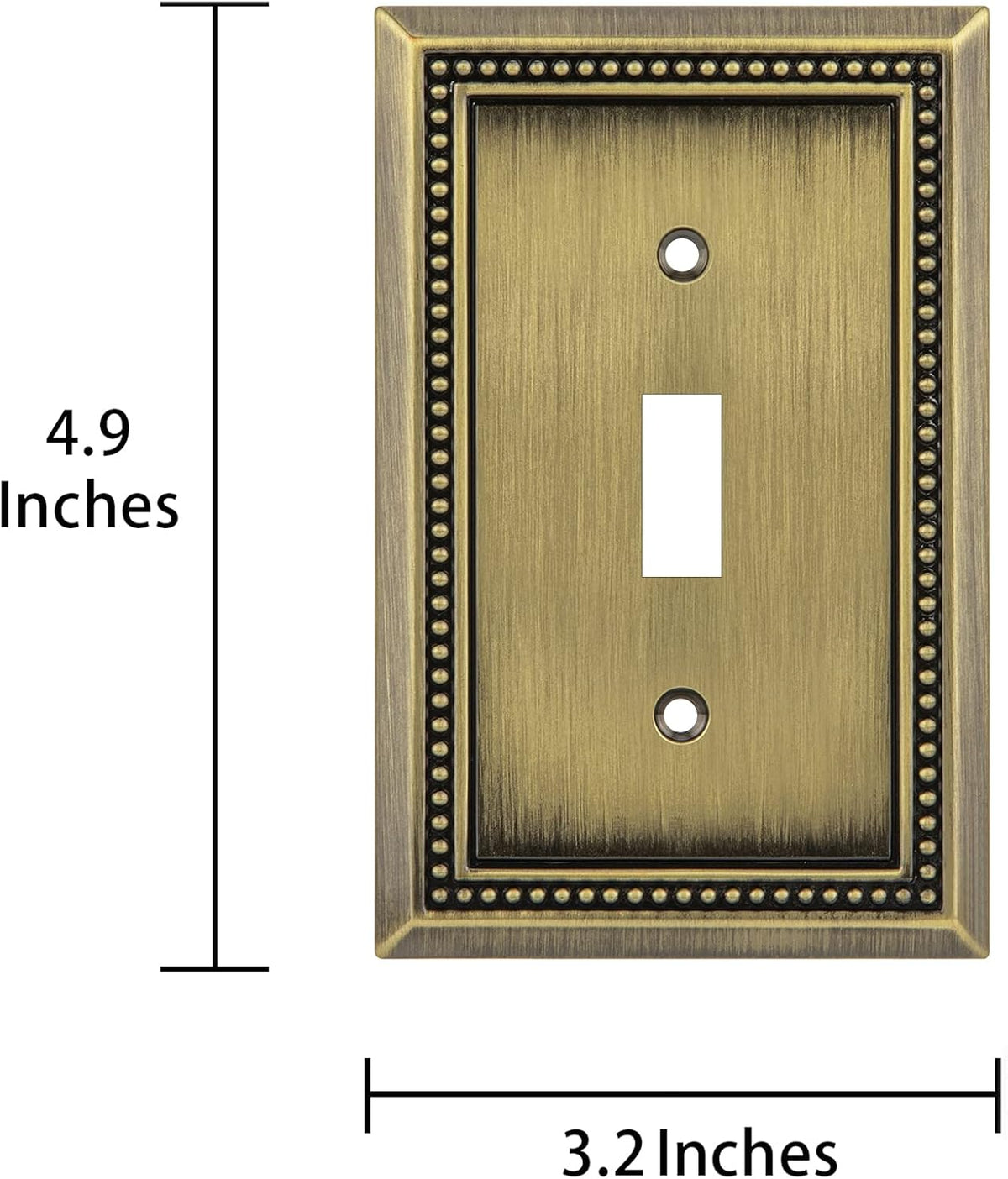 Harmon Antique Brass Single Toggle Decorative Switchplate Cover