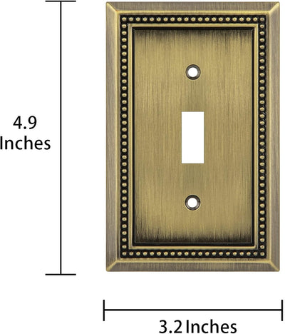 Harmon Antique Brass Single Toggle Decorative Switchplate Cover