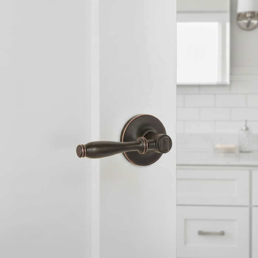 Villa Privacy Lever, Oil Rubbed Bronze