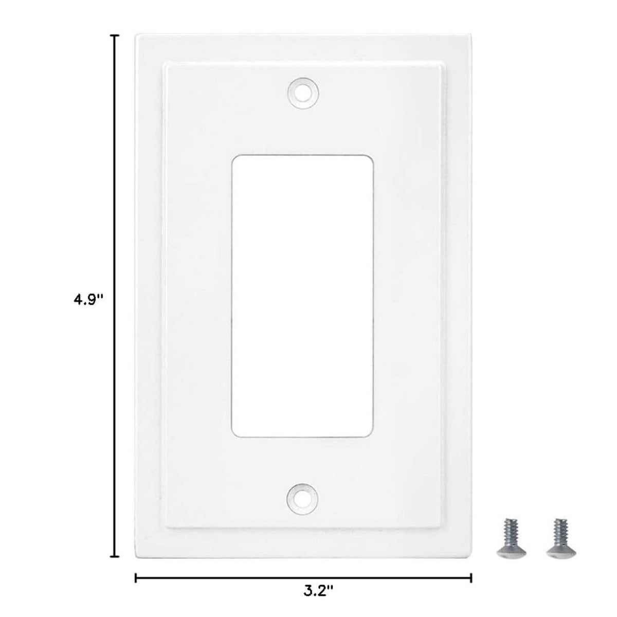 Harmon White Single Decora Modern Edge Switchplate Cover