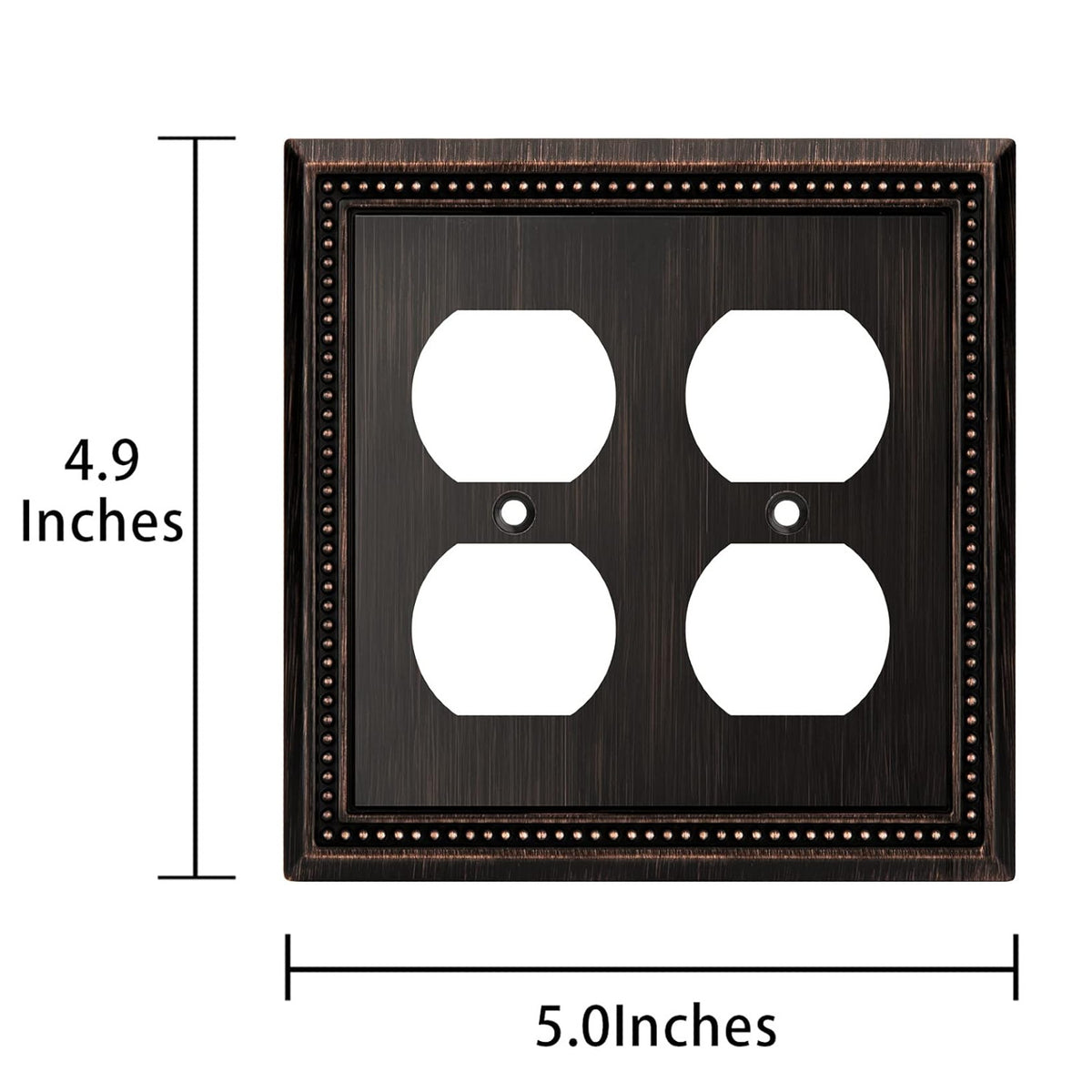 Harmon Aged Bronze Double Duplex Decorative Outlet Cover