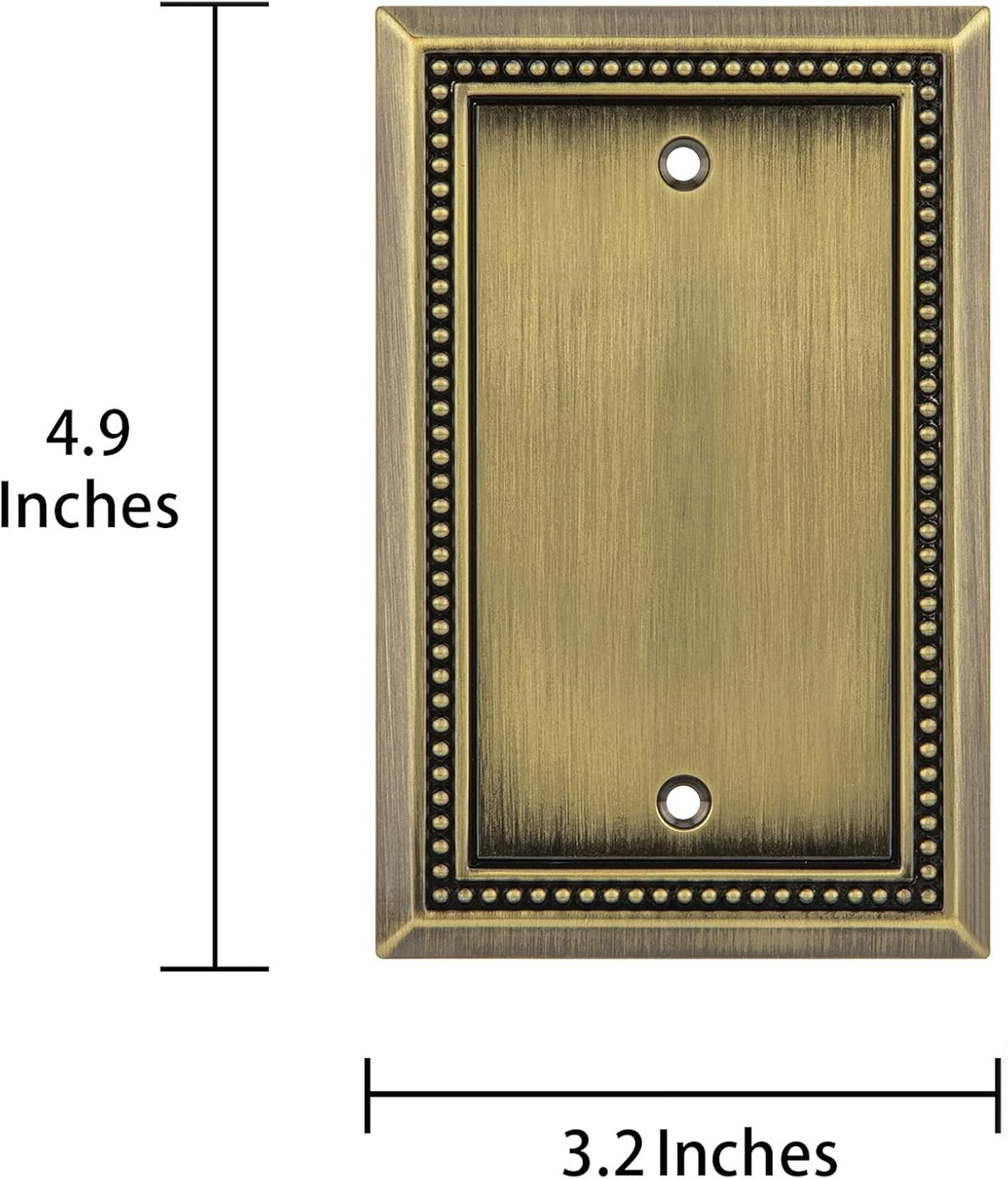 Harmon Antique Brass Single Blank Decorative Switchplate Cover