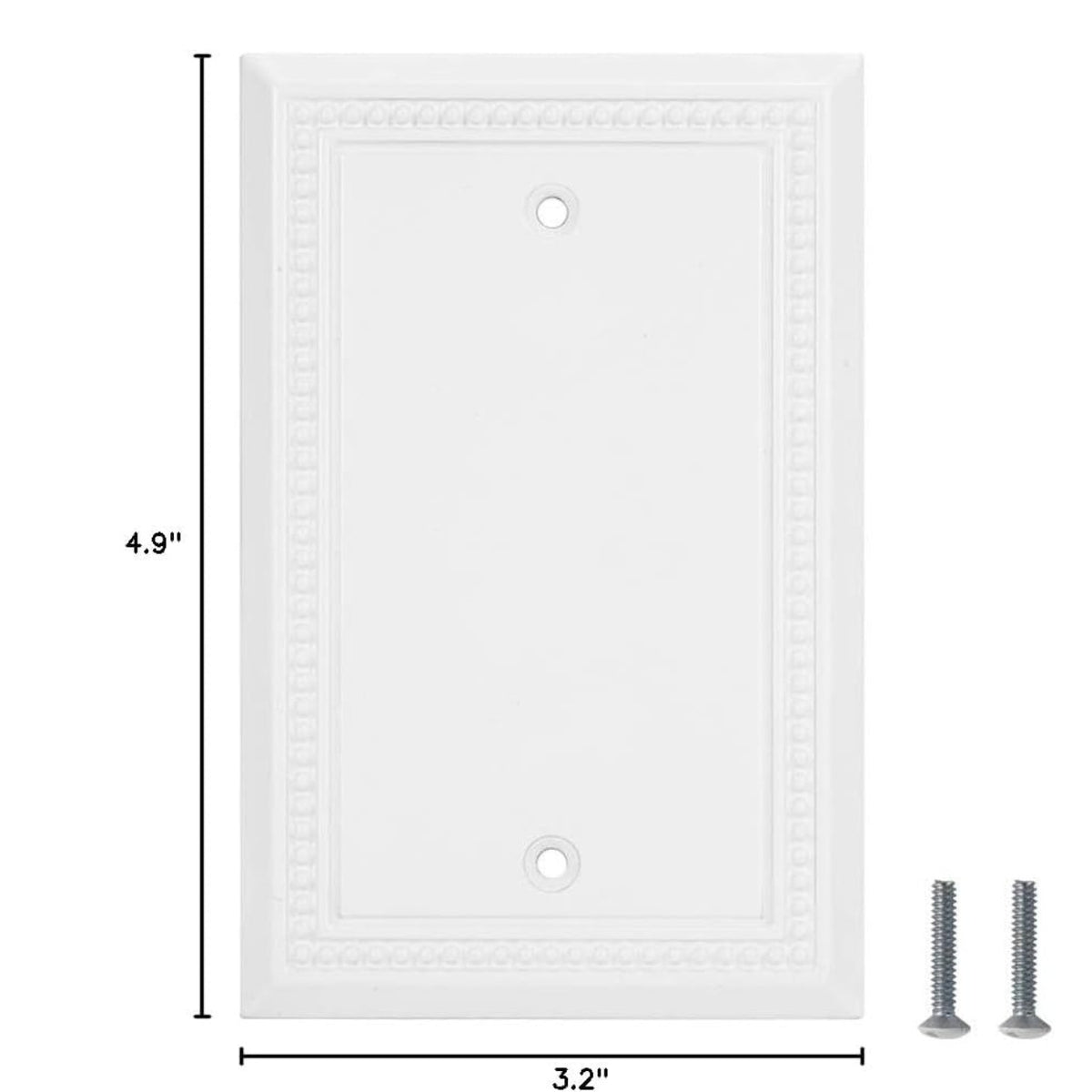 Harmon White Single Blank Decorative Switchplate Cover