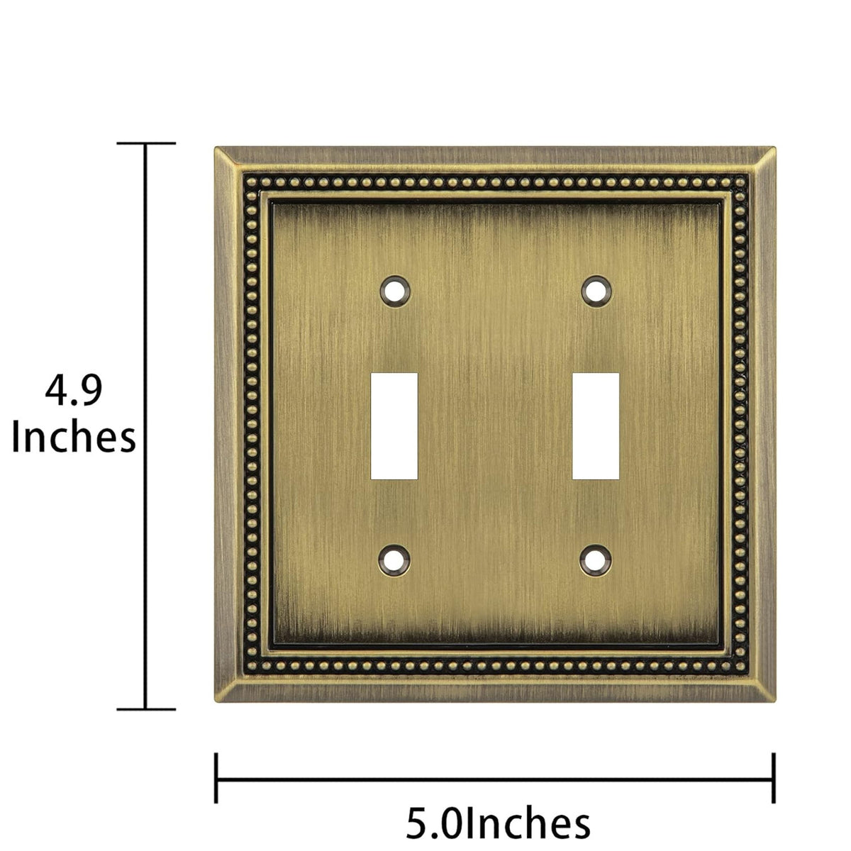 Harmon Antique Brass Double Toggle Decorative Switchplate Cover