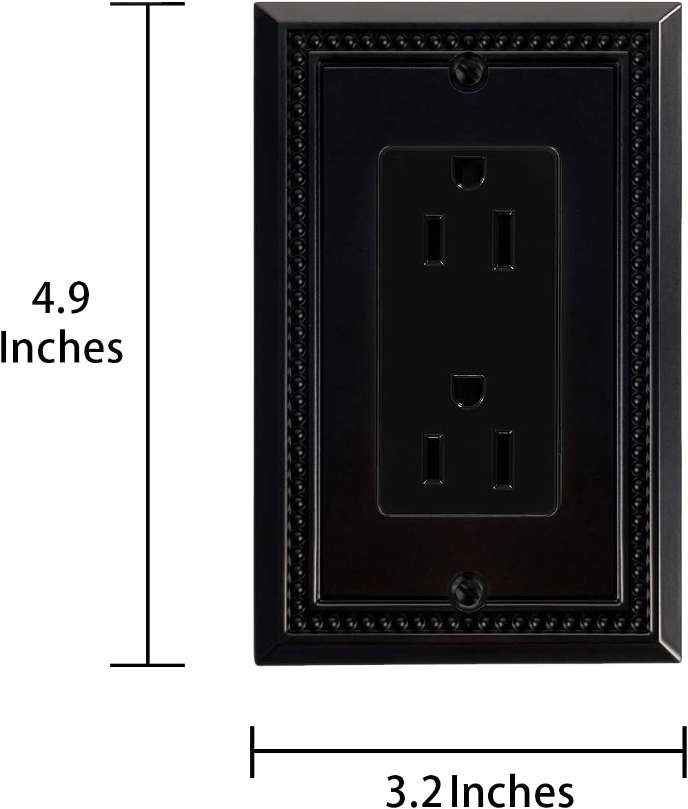 Harmon Matte Black Single Decora Decorative Switchplate Cover