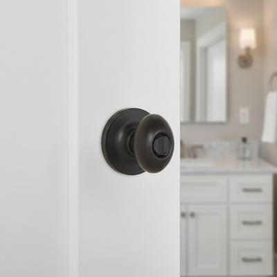Somerset Privacy Door Knob, Matte Black