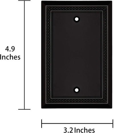 Harmon Matte Black Single Blank Decorative Switchplate Cover