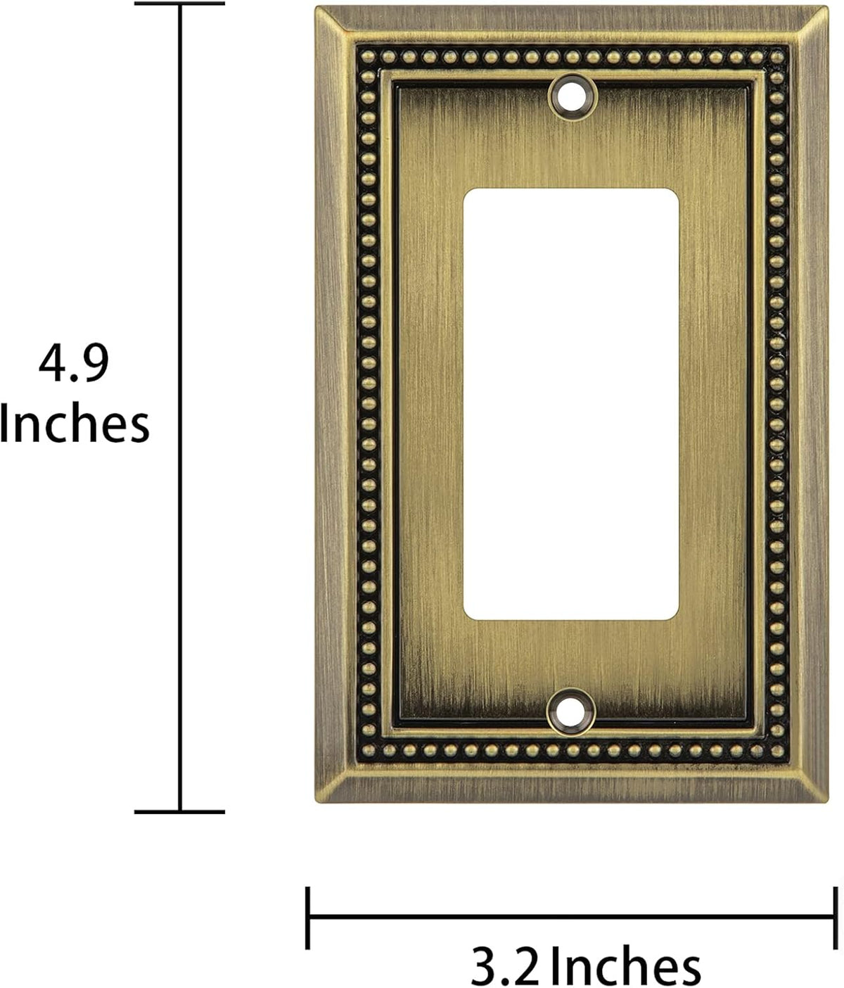 Harmon Antique Brass Single Decora Decorative Switchplate Cover