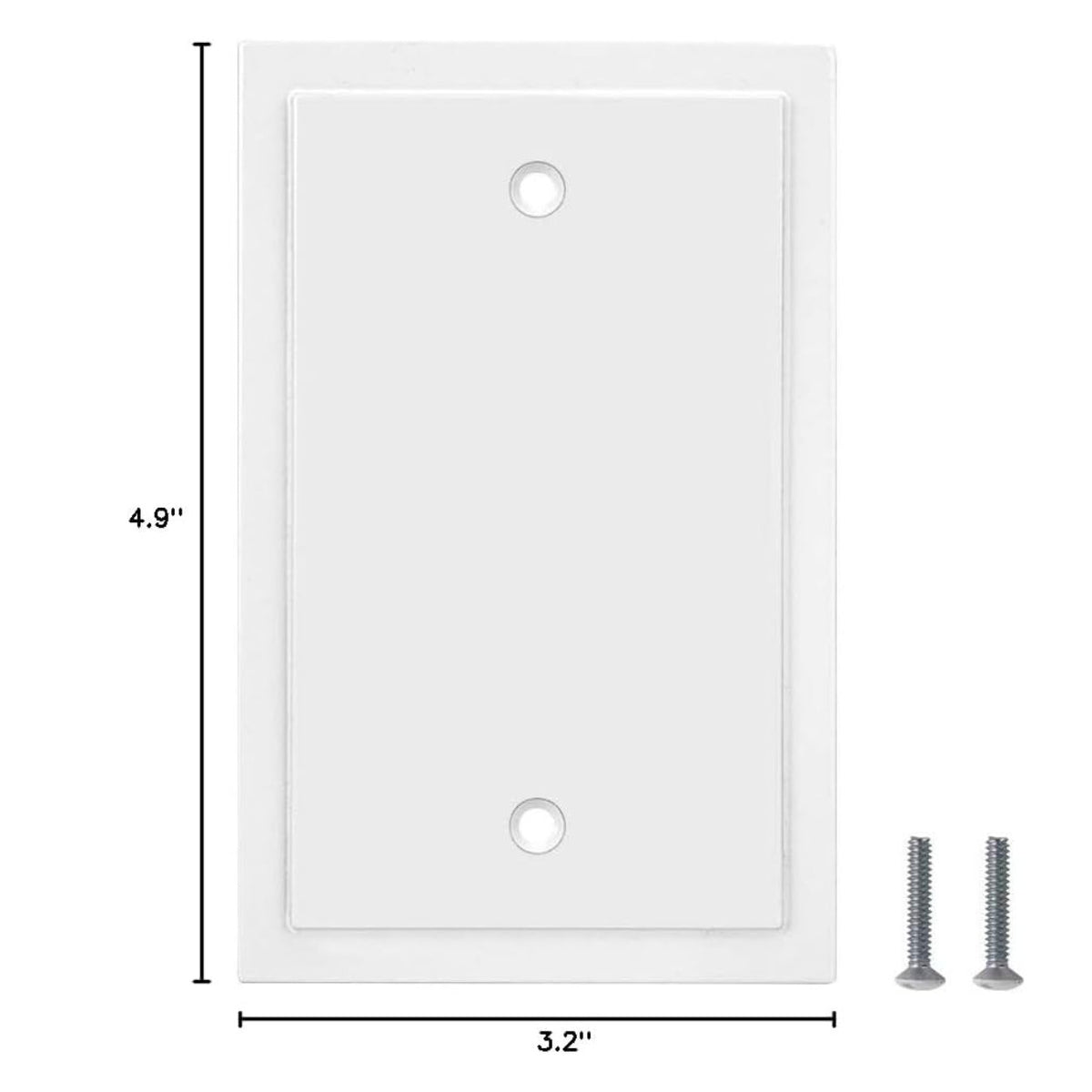 Harmon White Single Blank Modern Edge Switchplate Cover