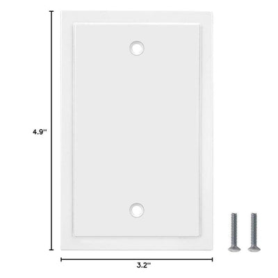 Harmon White Single Blank Modern Edge Switchplate Cover