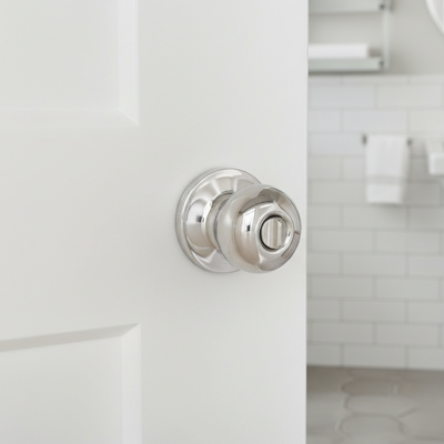 Bedford Privacy Door Knob, Polished Chrome
