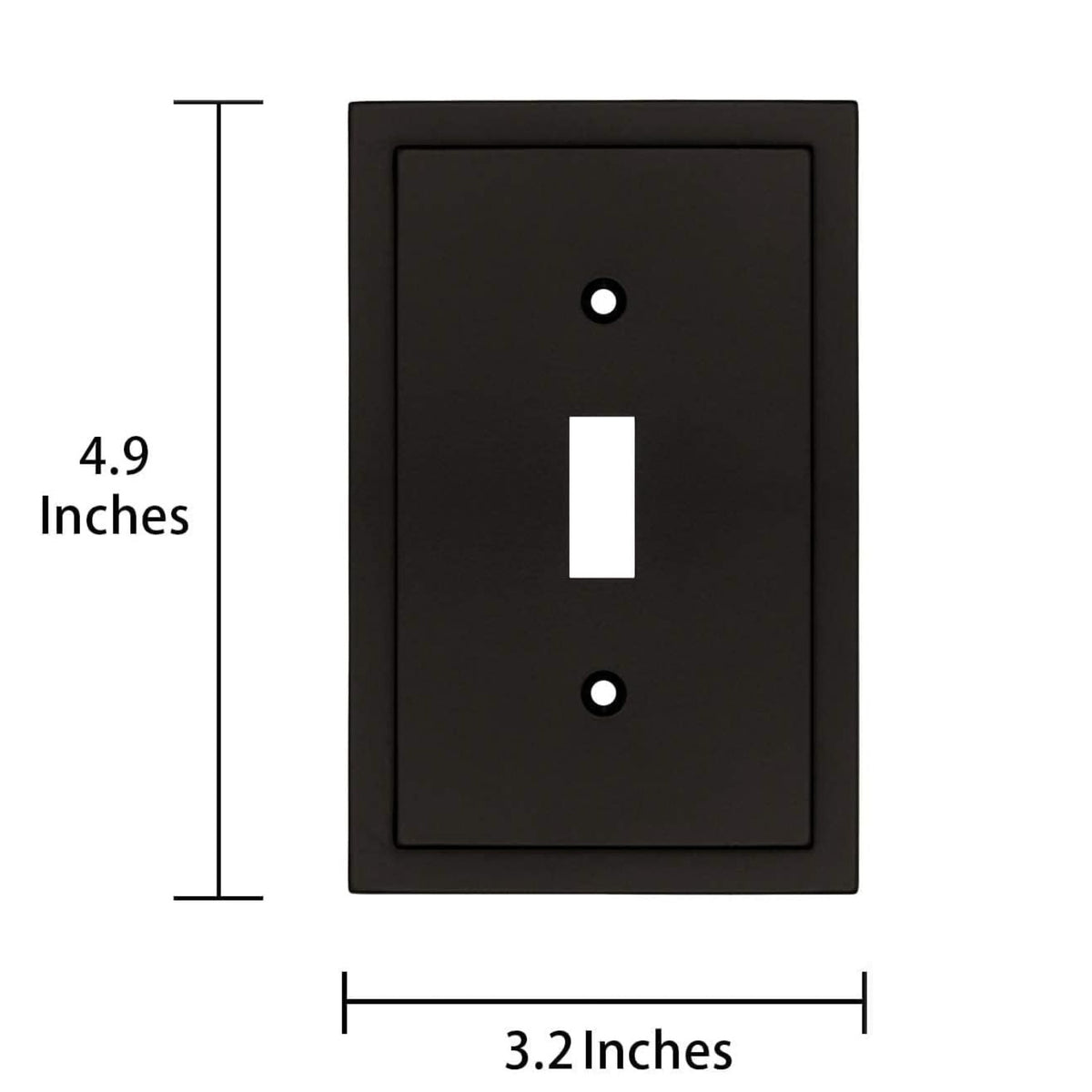 Harmon Matte Black Single Toggle Modern Edge Switchplate Cover