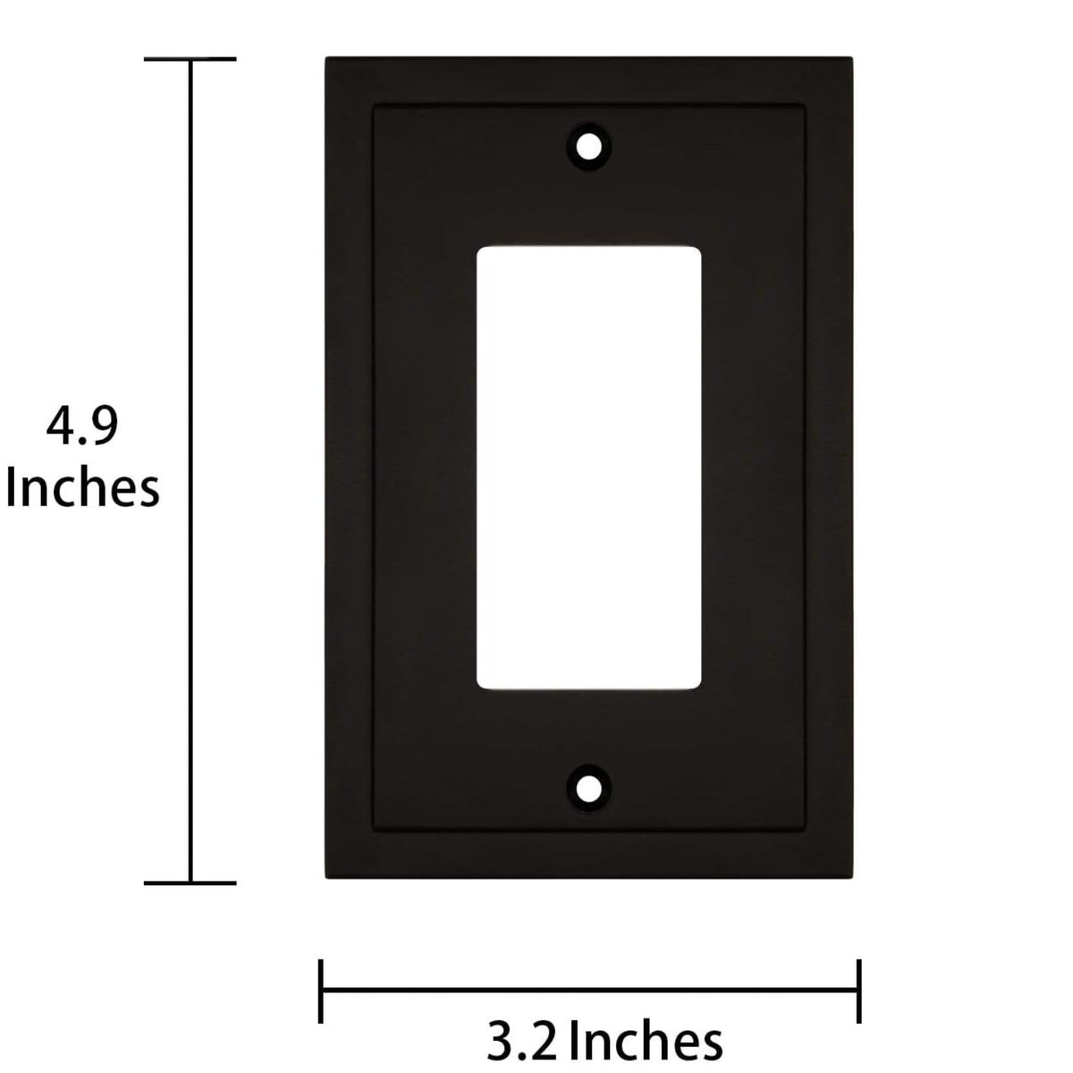 Harmon Matte Black Single Decora Modern Edge Switchplate Cover