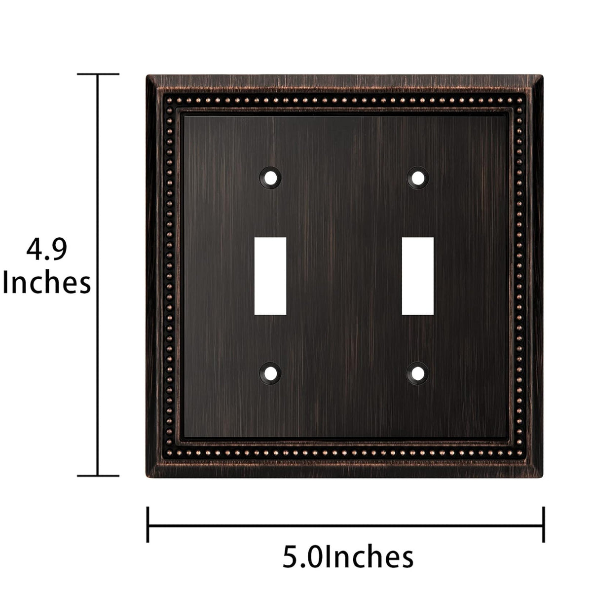 Harmon Aged Bronze Double Toggle Decorative Switchplate Cover