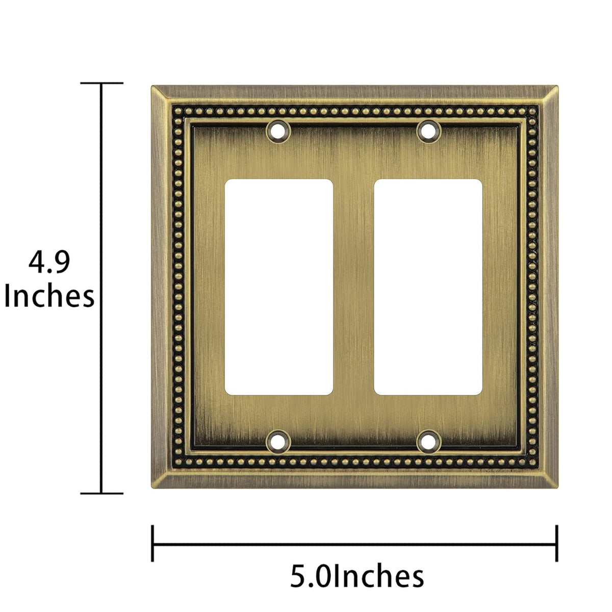 Harmon Antique Brass Double Decora Decorative Switchplate Cover