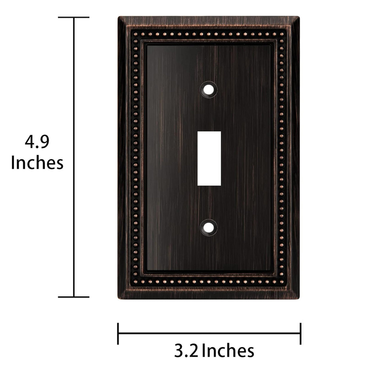 Harmon Aged Bronze Single Toggle Decorative Switchplate Cover